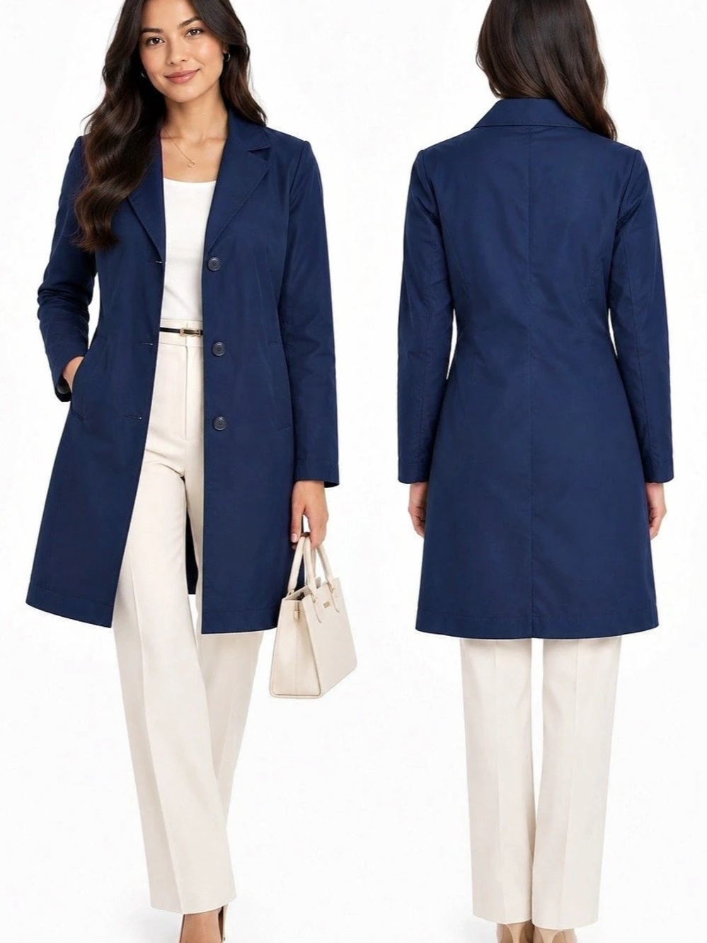 Prologue Navy Blue Blazer Coat | Size S